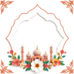 islamic frames for text floral borders with ornaments mosque and birds