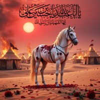 muharram dp kerbala background and ashura background and majlis background zuljanah hd status images, Ya Aba Abdillah Hussain Shaeed calligraphy.