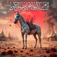 muharram dp kerbala background and ashura background and majlis background zuljanah hd status images, Aslamo ala Ya ghareeb ul ghurba calligraphy.