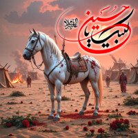 muharram dp kerbala background and ashura background and majlis background zuljanah hd status images, Labaik Ya Hussain calligraphy