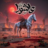 muharram dp kerbala background and ashura background and majlis background zuljanah hd status images, kul yum ashura calligraphy.