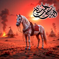 muharram dp kerbala background and ashura background and majlis background zuljanah hd status images, Labaik Ya Hussain calligraphy