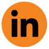 Linkedin orange-black icon for HTML email signature