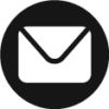 email envalop icon rounded circular black for html email signature
