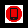 50+ Download Free HTML Icons for Email Signature 47 Moble phone red and black icon for HTML email signature