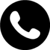 telephone phone icon rounded circular black for html email signature