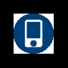 50+ Download Free HTML Icons for Email Signature 103 Mobile icon dark blue
