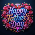 50 Free Happy Father's Day Wishes Images 52 50 Free happy father's day wishes images with roses, gems, diamonds, love, hearts, and golden 3D lettering, 3D digital art. happy father's day pictures.