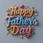 50 Free happy father's day wishes images with roses, gems, diamonds, love, hearts, and golden 3D lettering, digital art. happy father's day pictures.